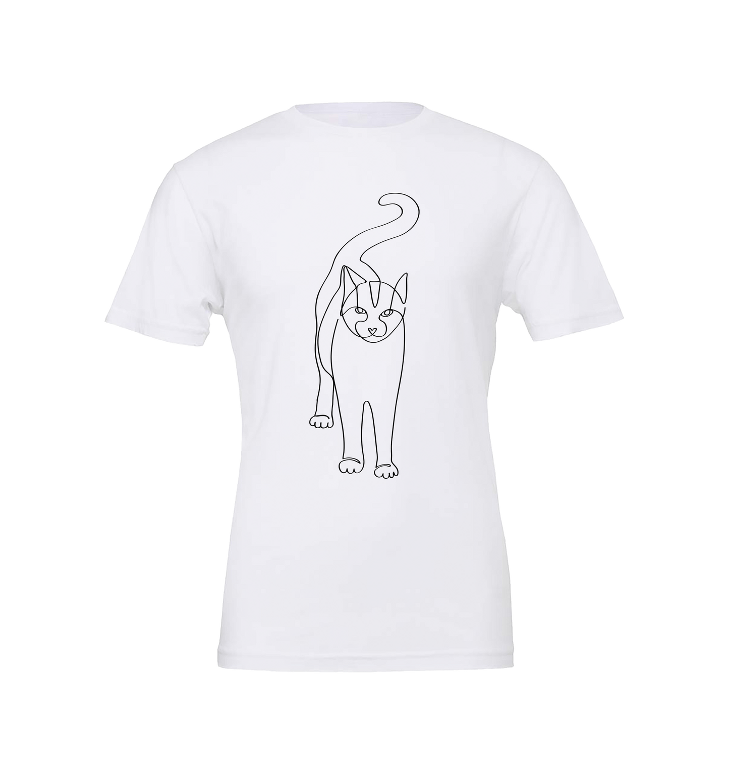 Printed T-Shirt with Cat Design for Men by Test 1Printed T-shirt