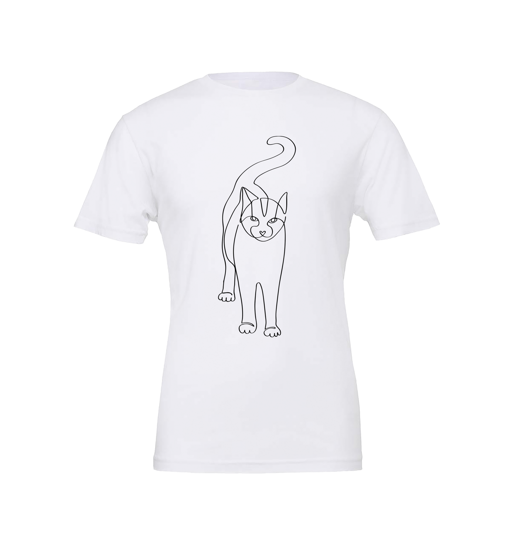 Printed T-Shirt with Cat Design for Men by Test 1Printed T-shirt