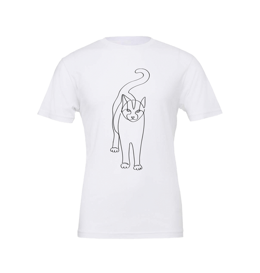 Printed T-Shirt with Cat Design for Men by Test 1Printed T-shirt