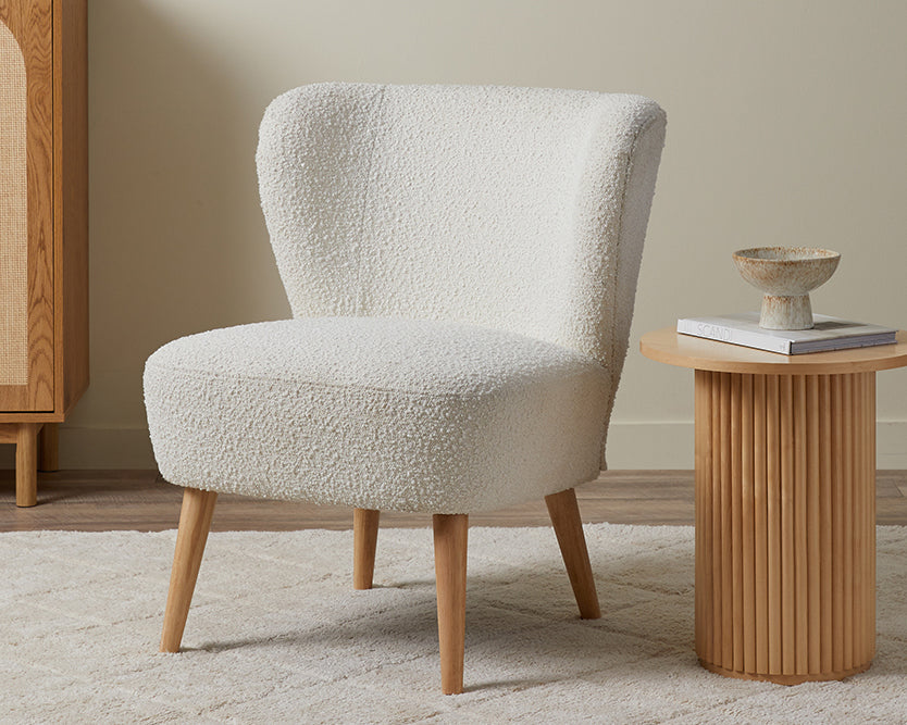 Comfy Boucle Occasional Chair for Cozy Living Spaces by [Swiftly Yours]Chairs