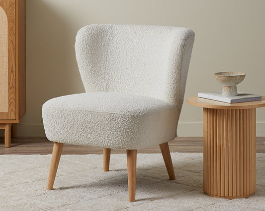 Comfy Boucle Occasional Chair for Cozy Living Spaces by [Swiftly Yours]Chairs