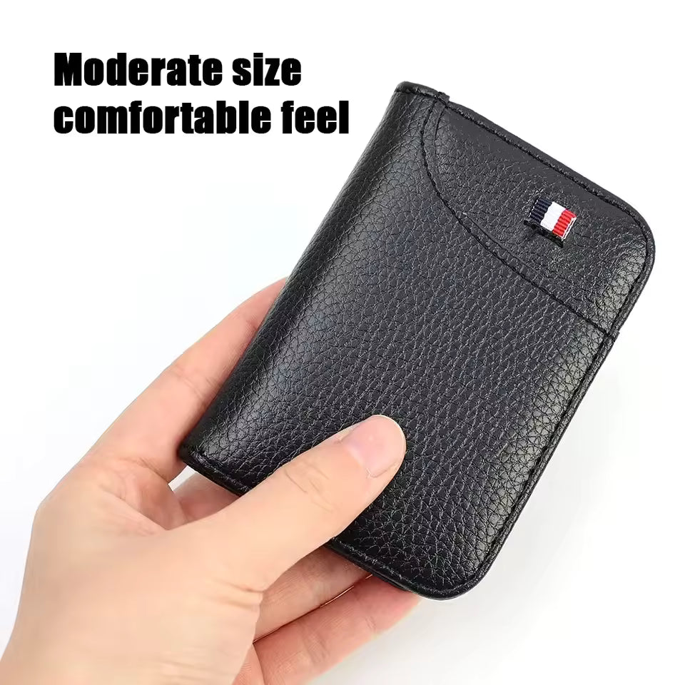 Slim PU Leather Mini Card Wallet for Men – Soft & Lightweight Credit Card Holder by fashionfashion