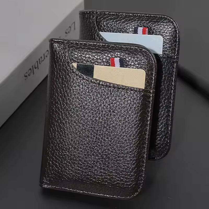 Slim PU Leather Mini Card Wallet for Men – Soft & Lightweight Credit Card Holder by fashionfashion